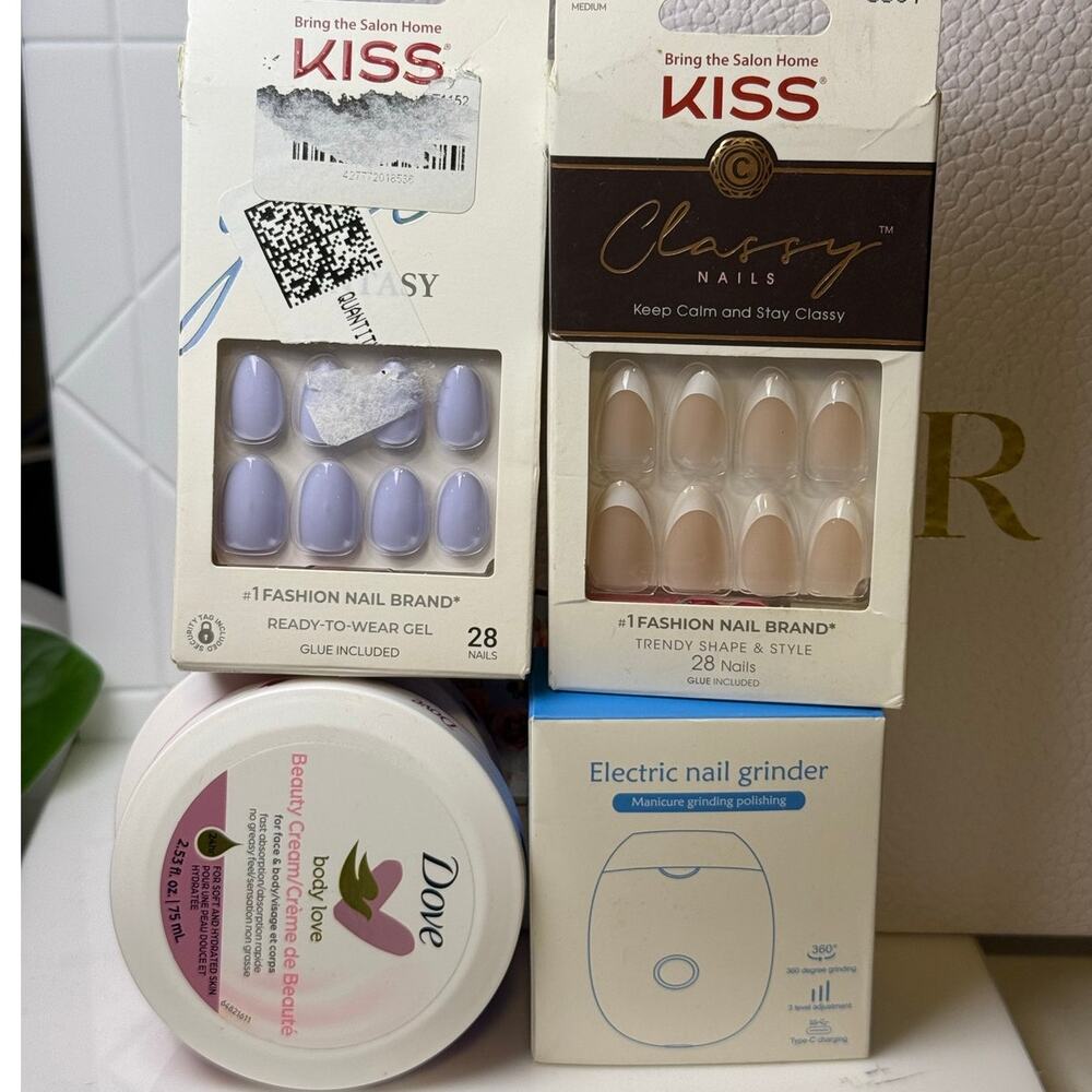 Kiss Nails & Dove  5 Piece BUNDLE - NEW